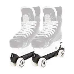 Produktbild: RollerGard Kufenschoner mit Rollen - Kufenschoner für Eishockey- & Schlittschuhe I Eishockeyschlittschuh-Schutz I Kufenzubehör I Schwarz - One Size