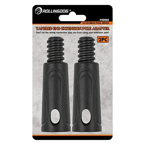 Produktbild: ROLLINGDOG Verlängerungsstangen-Adapter, 2 Stück, passt konische Enden an Gewindeenden, ideal für Verlängerungsstangen im Click-In-Stil