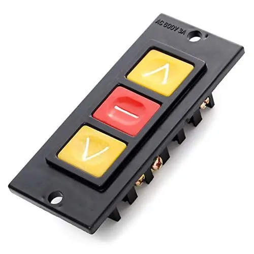 Produktbild: Rolltor auf und ab Stop 3 Tasten Druckschalter mit schwarzem Gehäuse ElectronicSwitch