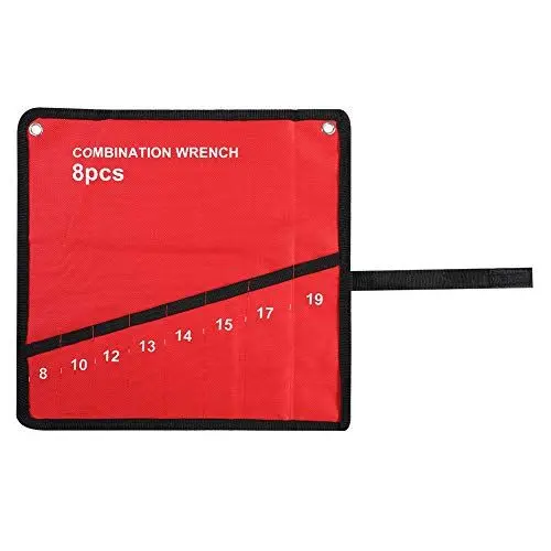 Produktbild: Roll-up-Werkzeug-Organizer aus Segeltuch, Tasche mit Schraubenschlüssel-Halter und Mehreren Taschen, Praktische Aufbewahrungslösung für Werkzeuge (-JY08835-02)