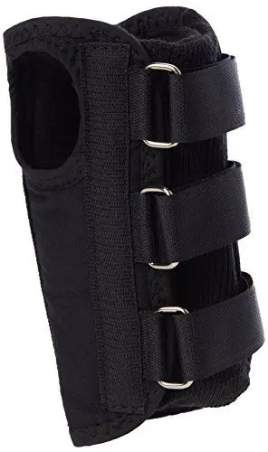 Produktbild: Rolyan D-Ring Wrist Braces, Comfort-Focused Wrist Brace for Carpal Tunnel Syndrome and Other Wrist Disorders: Non-Restrictive Design, Regular Length, X-Small, Right, Black