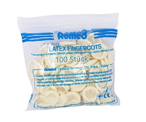 Produktbild: Romed Latex Fingerlinge (S (Small)), 100 Stück