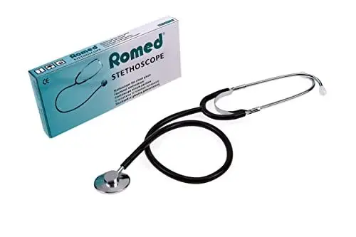 Produktbild: Romed STETH-SPL Stethoskop Flachkopf, schwarz