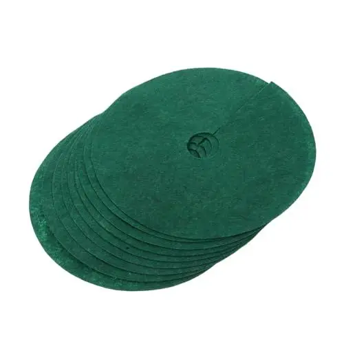 Produktbild: ROMISBABA 10st Bodentuch Für Den Garten Baummatte Baumbasisabdeckung Baumschützer Wurzelschutzmatte Baumrindenschutz Wurzelbarriere Baumschutzmatte Gartenmulch Baumring Dark Green Vlies