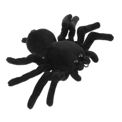 Produktbild: ROMISBABA 1Stk Spinnenbrosche Halloween anhänger funnytoys Festliche Dekoration Funny Toys Halloween-Spinnen-Anhänger Halloween haarige Spinnen Plüschspinne Halloween-Partyzubehör Black