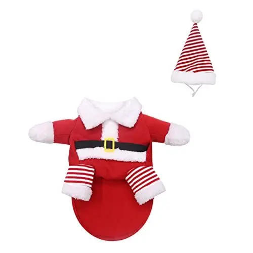 Produktbild: ROMISBABA 1 Satz Verwandlungskostü für Haustiere Weihnachtshundemütze Haustier gewebter Hut hundewintermantel Dog Christmas Costume weihnachtsdeko Festival-Haustierkostü Haustier-Outfit