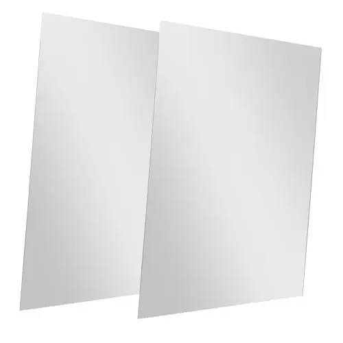 Produktbild: ROMISBABA 2St Spiegelfliesen Acrylic Mirror wandverkleidung wandspiegel badezimmerspiegel mit Acrylspiegel Klebespiegel für die Wand Spiegelaufkleber für Wände Spiegelquadrate Silver