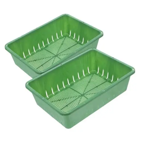 Produktbild: ROMISBABA Täglichen Gebrauch Pflanzen Wachsen Tablett 2 Pcs Tablett Effiziente Drainage System Für