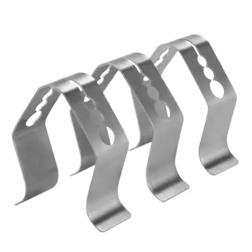 Produktbild: ROMISBABA Edelstahl-Klemmthermometer-Sondenclip Fleischthermometer-Clips zum Grillen BBQ-Werkzeug 3 Löcher für den Mehrfachgebrauch