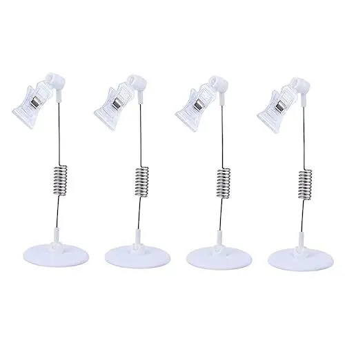 Produktbild: ROMISBABA 5St Preisschildhalter Plakatständer Etikettenhalter Flipchart-Ständer für verkauf zeichen label clip markiesen klemmen Werbeclip Schilderständer für den Schreibtisch Edelstahl usw.