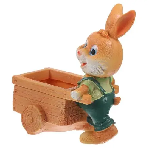 Produktbild: ROMISBABA Kreativer Kaninchen Sukkulententopf Resin Niedlicher Blumentopf für Garten Balkon und Wohnraumdekoration Praktischer Pflanztopf für Gesunde Pflanzenpflege