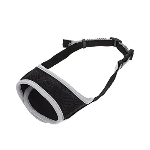 Produktbild: ROMISBABA Schnauze hundepflege Hunde Pflege Verstellbarer Hundemaulkorb Hunde Training Maulkörbe Muscheln für Hunde Bissfester Maulkorb für Hunde Maulkorb für große Hunde Nylon Dark Grey