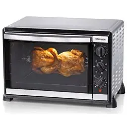 Produktbild: ROMMELSBACHER Back & Grill Ofen BG 1805/E - 42 Liter Backraum, 7 Heizarten, Umluft, Drehspieß, Temperaturen von 80-230 °C, Doppelverglasung, Innenbeleuchtung, Zeitschaltuhr, 1800 W, Edelstahl