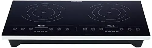 Produktbild: ROMMELSBACHER CT 3410/IN Doppel-Induktionskochfeld (2 Kochzonen, Glaskeramik, Topferkennung, Touch Sensoren, LED Display, 60-240 Grad, Timer, Abschaltautomatik, Restwärmeanzeige, 2000/1400 W)