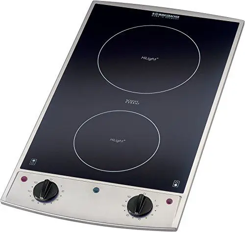Produktbild: ROMMELSBACHER Domino Einbaukochfeld EBC 3075/E - Made in Germany, SCHOTT CERAN® Kochfläche, stufenlose Temperaturregelung, energiesparend, 3000 Watt, Einbaumaße 270 x 500 x 75 mm, Edelstahl