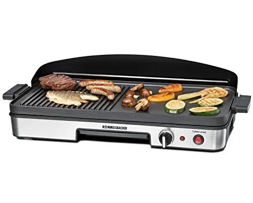 Produktbild: ROMMELSBACHER Tischgrill BBQ 2003 - Turbo-Grillzone, 3-Lagen-Antihaftbeschichtung, Grillfläche 50 x 25 cm, 1900 Watt