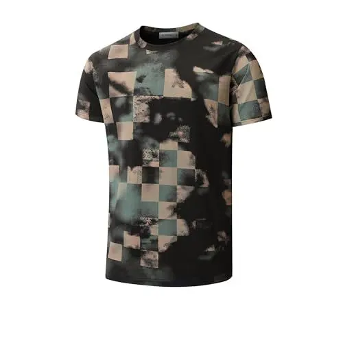 Produktbild: RONOMO Herren T-Shirt Street T-Shirt Qualität T-Shirt（CGZ Green 4XL