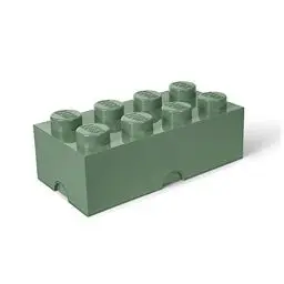 Produktbild: Room Copenhagen Lego Aufbewahrungsstein, Plastik, Sand Grün, 25 x 50 x 18 cm, 1 Einheiten
