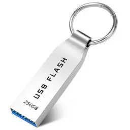 Produktbild: Roowike USB Stick 256GB Speicherstick USB 3.0 Wasserdichter USB-Sticks Metall Memory Stick Hohe Kapazität USB-Flash-Laufwerk 256GB mit Schlüsselring für PC, Tablet, Computer, Laptop