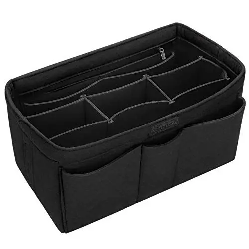 Produktbild: Ropch Taschen Organisator für Frauen Handtaschen, Filz Taschenorganizer Bag in Bag Handtaschenordner Organizer für Handtaschen, Schwarz - L