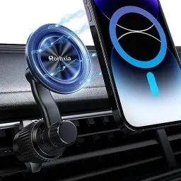 Produktbild: Rorhxia Handyhalterung Auto Magnet (Stärkst 20x N55 Magnet) Für MagSafe Autohalterung 360° Drehbar (Hakenclip + Verlängerungsarm) Magnetisch Handyhalter Auto für iPhone 15 Pro Max 14 13 Samsung Pixel
