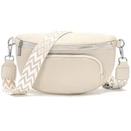Produktbild: Rorimyth Bauchtasche Damen Beige Gürteltasche Damen Crossbody Bag Damen Handtasche Damen Brusttasche Damen Hüfttasche Damen Umhängetasche Damen Klein