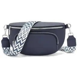 Produktbild: Rorimyth Bauchtasche Damen Dunkelblau Umhängetasche Damen Handtasche Damen Crossbody Bag Damen Gürteltasche Damen Brusttasche Damen Hüfttasche Damen
