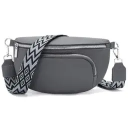 Produktbild: Rorimyth Bauchtasche Damen Dunkelgrau Handtasche Damen Umhängetasche Damen Crossbody Bag Damen Gürteltasche Damen Brusttasche Damen Hüfttasche Damen