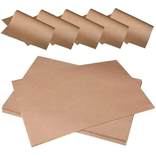 Produktbild: RORPOIR Fettdichte Backbleche antihaftbeschichtetes Pergamentpapier Papierblätter für Heißluftfritteusen Backöfen Lebensmittelverpackungspapier 100 Stück Farbe