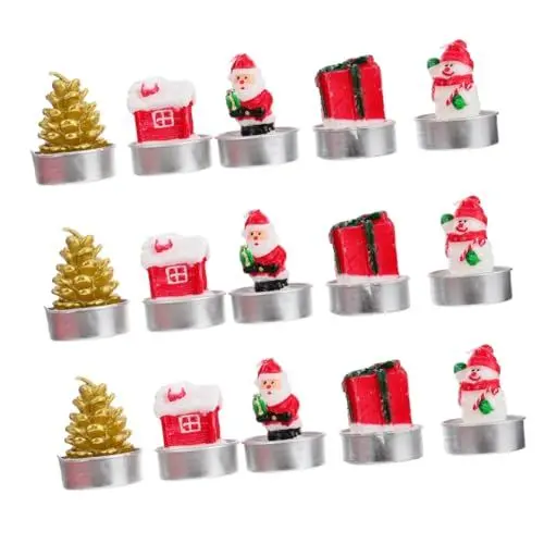 Produktbild: RORPOIR 15St Weihnachtskerzen Weihnachtstannenzapfenkerzen entzückendes kerzengeschenk zu weihnachten christmas party weihnachtsparty Kerzen für Weihnachtsfeiern Kerzen im Weihnachtsstil