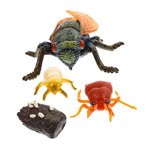Produktbild: RORPOIR 1 Satz Modell des Wachstumszyklus Simuliertes Handwerk Künstliches Tierdekor Simulationsfahrzeug Lernspielzeug Puzzle-Spielzeug Tiere Für Kinder Zikaden-Display-Modelle PVC