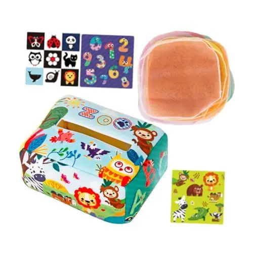 Produktbild: RORPOIR Taschentuchbox-spielzeug Sensorisches Spielzeug Interaktives Taschentuchbox-spielzeugset Aus Papier Für Kleinkinder