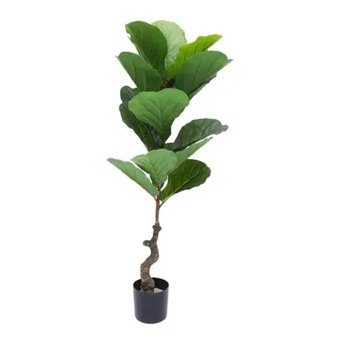 Produktbild: RORPOIR 1stk Gefälschter Baumbonsai Künstliche Ficus Lyrata-Pflanze Große Zimmerpflanzen Gefälschte Ficus-Pflanzen Zimmerpflanzen Künstlich Girlandenmaterial Selber Machen Plastik