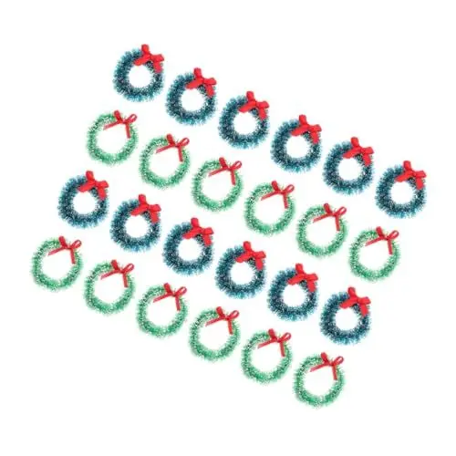 Produktbild: RORPOIR 24-teiliges Mini-weihnachtskranz- Sisal-Spielzeug Hängende Mini-kränze Für Zuhause Und Fantasievolles Spielen Von Jungen Und Mädchen