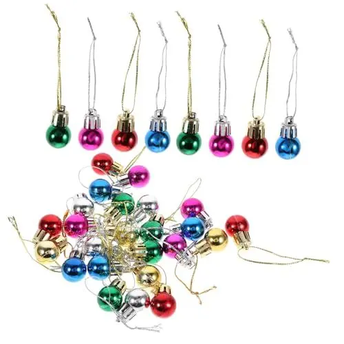 Produktbild: RORPOIR 24st Hängender Anhänger Für Weihnachten Weihnachtskugel Ornamente Rot Anhänger Zum Aufhängen Am Weihnachtsbaum Mini-Ornamente Mini-weihnachtsbaumschmuck Weihnachtsspielzeug