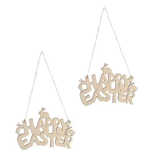 Produktbild: RORPOIR 2St Osterschmuck Wanddekoration Handtuchhalter Ostertisch Dekorationen holzanhänger ostern fensterdeko ostern hängende Verzierung für Ostern Ostervorräte Osteranhänger hölzern