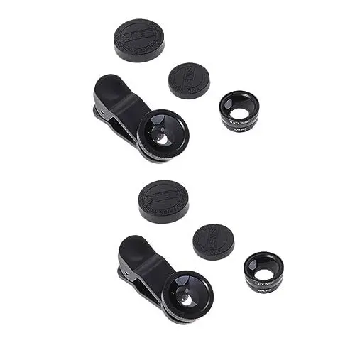 Produktbild: RORPOIR 2 Stück Handy Objektiv Handy Clip On Kamera Objektiv Fischaugen Objektiv Handy Kamera Objektiv Universal Clip Objektiv Handy Kamera Objektiv Handy Weitwinkelobjektiv