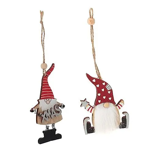 Produktbild: RORPOIR 2 Stück Weihnachtsmann Anhänger Weihnachtsanhänger Weihnachtsbaumbehänge Weihnachtsdekoration Weihnachtsdekoration Baumanhänger Weihnachtsschmuck Weihnachtsbaumdekoration