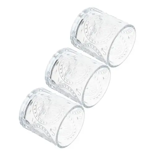 Produktbild: RORPOIR Vielseitige Wohnkultur 3er-pack Teelichthalter Stumpenkerzenständer Glattes Glas