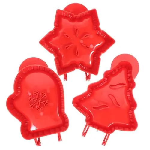 Produktbild: RORPOIR Weihnachtsplätzchen-kuchenformen Aus Abs-material Handkuchenform Kiefernbaum Schneeflocke Und Handschuhe Robuste Backformen