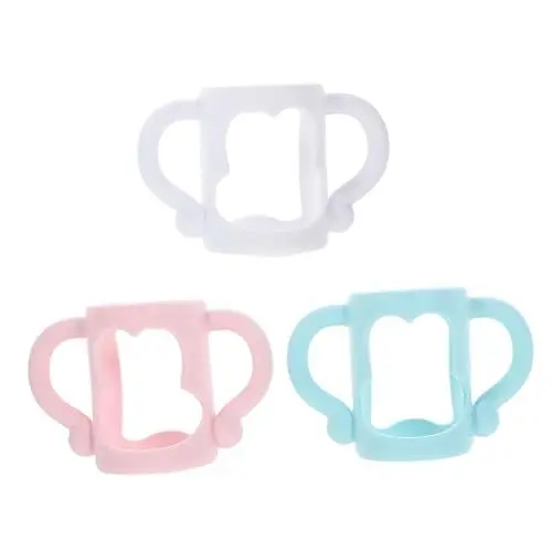 Produktbild: RORPOIR 3 Stk Flaschengriff Babyflaschenhalter Flaschenhalter für Kleinkinder flaschengestell baby babyflaschen halterung weiche Griffe für Babyflaschen Griff für Säuglingsflaschen Zubehör