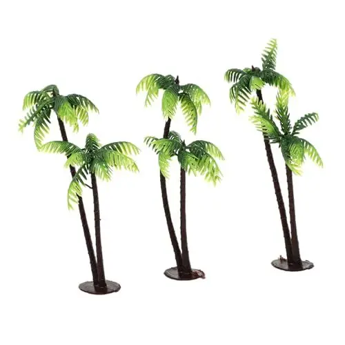 Produktbild: RORPOIR Miniatur Garten Ätherisches 3 Stücke Kunststoff Coconut Bäume Realistische Decor Für
