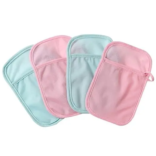Produktbild: RORPOIR Badehandschuhe Baumwolltuch Sanftes Peeling Badebürste Für Neugeborene 4er-set Zufällige Farbe
