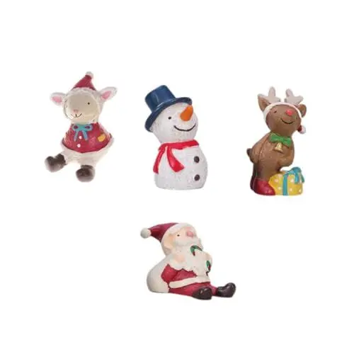 Produktbild: RORPOIR Entzückende Weihnachten Harz Figurine Verzierungen Weihnachten Dekore Landschaft Weihnachten Figurine Dekore