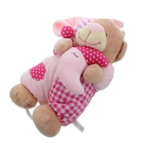 Produktbild: RORPOIR Beruhigende Schlafmusik Puppe Einschlafhilfe Bär Weiches üsch Stofftier Mit Sanfter Melodie Spieluhr Für Babys Und Kleinkinder Perfekt Für Unterwegs Und Zuhause