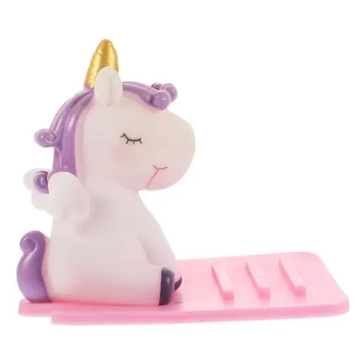 Produktbild: RORPOIR Desktop-Telefonständer Silicone Mobile Phone Holder silikon handyhalterung süßer Handyhalter lila Farbe Telefon Autohalterung Telefon-Autohalterung Einhorn-Telefonständer Karikatur