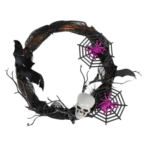 Produktbild: RORPOIR -Fledermaus-Kranz 3D- -Design Halloween- Türbehang Künstliche 30 cm