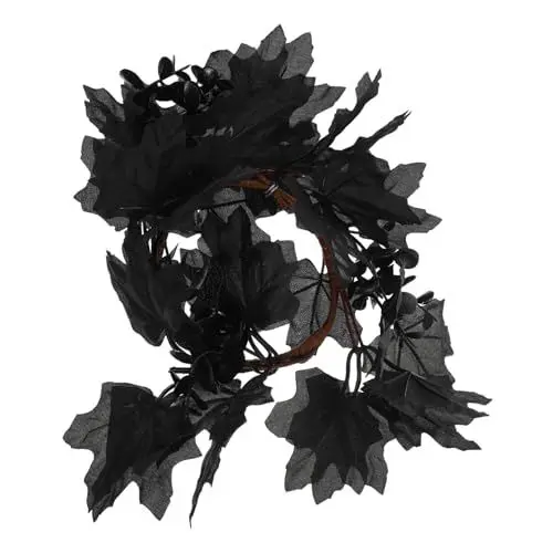 Produktbild: RORPOIR Hängender Blumenkranz Halloween-Dekoration Fake-Blatt-Kranz Home Decor Party-Accessoire Wandkunst Einzigartiges Design