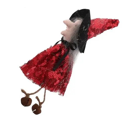 Produktbild: RORPOIR Hängende Hexenpuppe Dekorative Hexenfigur Entzückendes Halloween-hexen-Ornament Für Partydekorationen