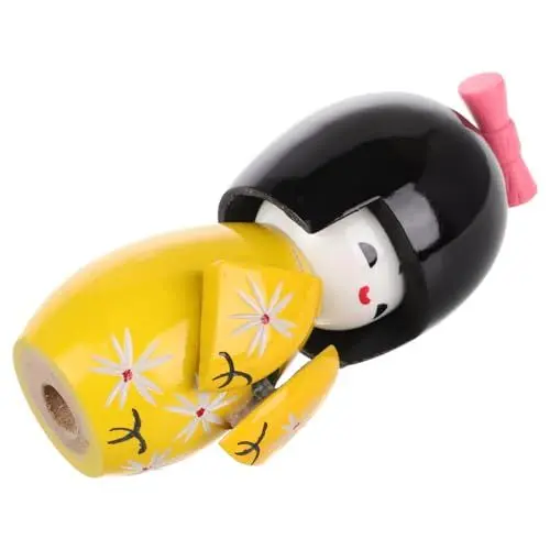 Produktbild: RORPOIR Authentische Japanische -Puppe Traditionelle Orientalische Holzpuppen für Sammler Asiatische Kimono-Statue Handgefertigtes